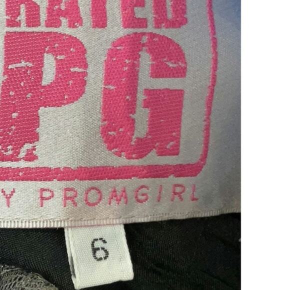 NWT Prom Girl Rated PG Black Gown Size 6 Dress - Picture 5 of 9